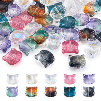 50Pcs 10 Colors Glass Beads