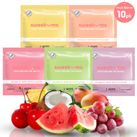SWEETUMS Flavored Wipes Sample Pack Feminine Wipes - 10 Wipes per Box - Scented, pH Balanced, Gynecologist Tested, Dermatolog...