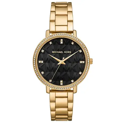 Michael Kors MK4593 Pyper Black MK Patterned Ladies Watch