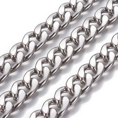 Tarnish Resistant 304 Stainless Steel Cuban Link Chains