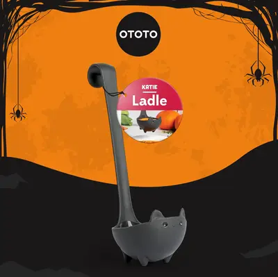 OTOTO Katie Cat Soup Ladle – Halloween Black Cat Kitchen Utensil, Super Cute Gift for Cat Lovers, Cat Moms & Cat Owners, Fu...
