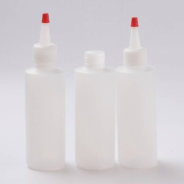 Plastic Squeeze Condiment Bottles with Red Tip Cap