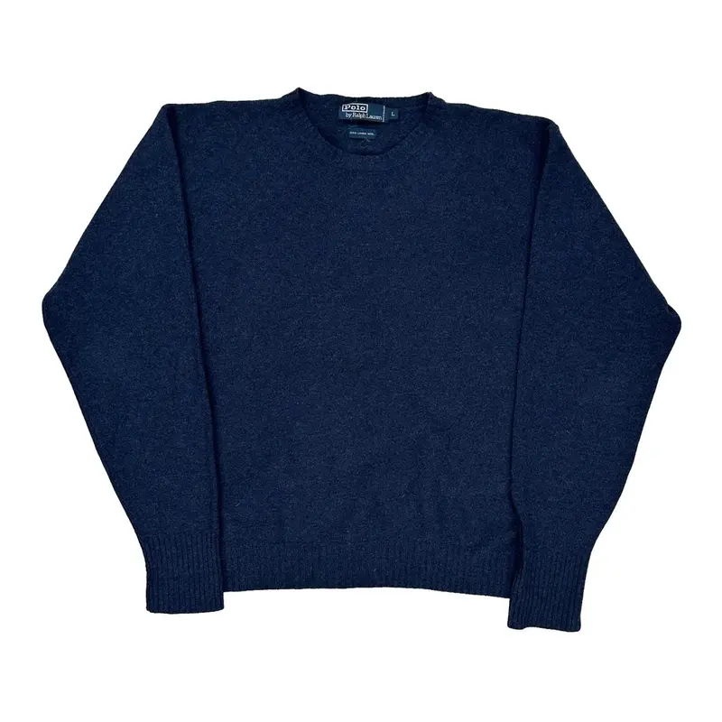 Polo By Ralph Lauren Jumper - Large Blue Wool