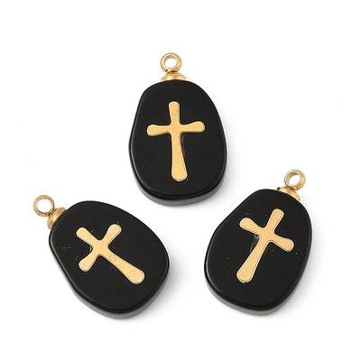 Natural Black Onyx(Dyed & Heated) Pendants
