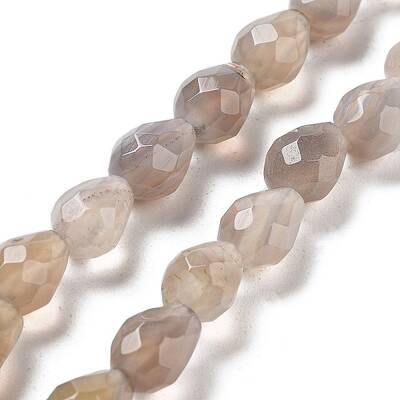 Natural Grey Agate Beads Strands
