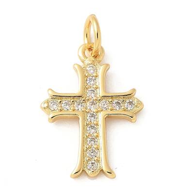 Brass Micro Pave Cubic Zirconia Pendants