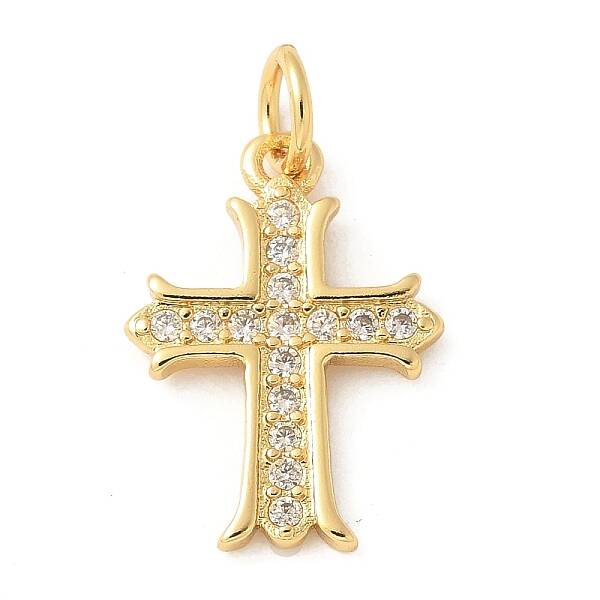 Brass Micro Pave Cubic Zirconia Pendants