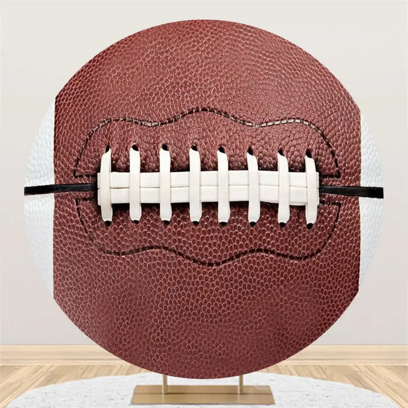 Aperturee Simulated American Football Sport Round Party Backdrop | Round Backdrop Cover Diy | Custom Circle Backdrop Birthday...