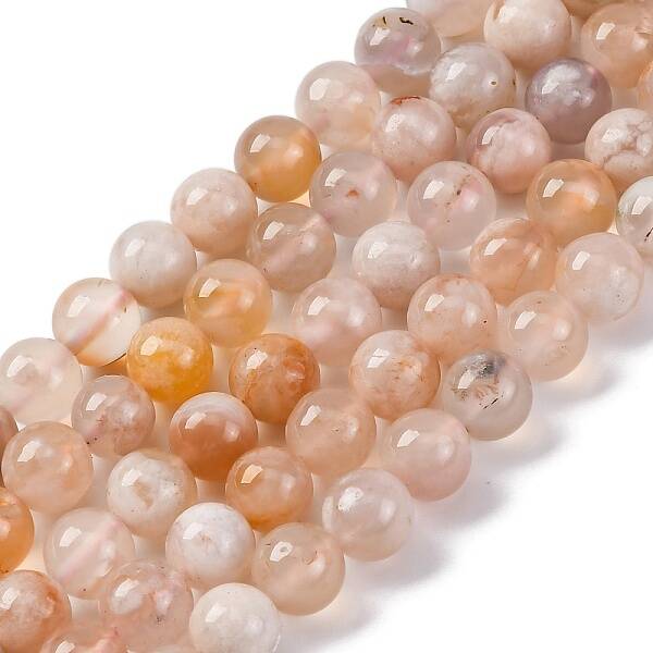 Natural Cherry Blossom Agate Beads Strands