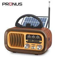 【2025 Newest】 PRUNUS J-150 Small Retro Vintage Radio Bluetooth, Portable Radio AM FM Transistor with Best Sound, Solar/Ba...