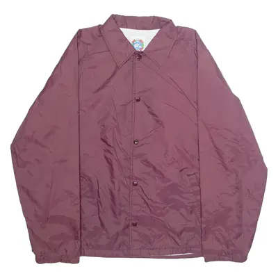 WEATHER BREAKER Mens Coach Jacket Maroon XL