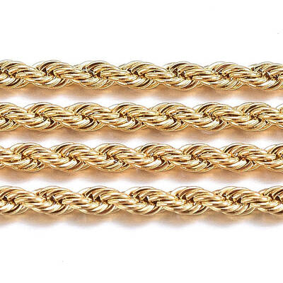 Handmade Ion Plating(IP) 304 Stainless Steel Rope Chains