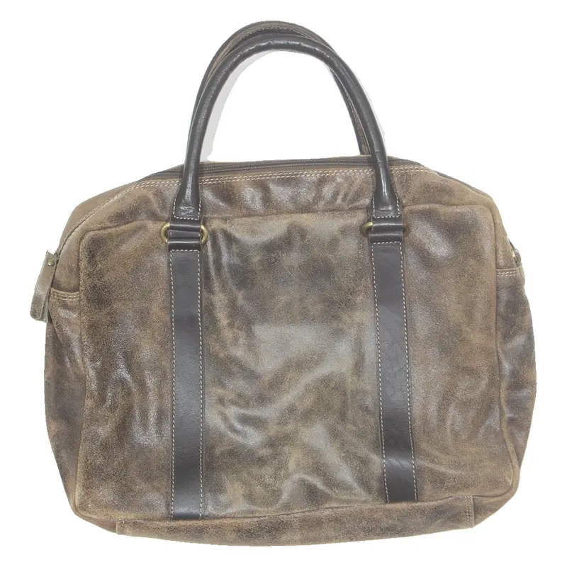 BACCINI Womens Laptop Bag Brown Leather