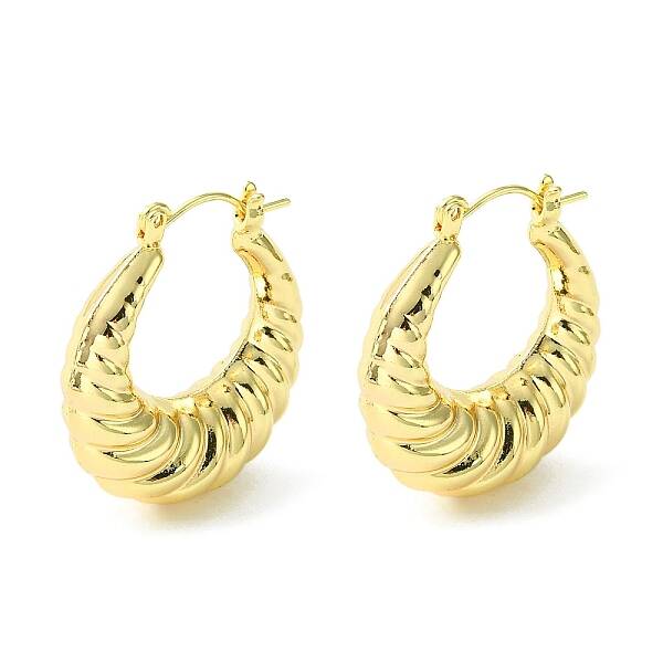 Brass Hoop Earrings for Women