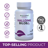 HallGink Biloba - Extra Strength Ginkgo Biloba Extract - 120mg - 60 Capsules - Dietary Supplement - Hallusa Natural Healthcar...