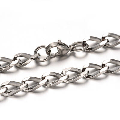 Non-Tarnish 304 Stainless Steel Curb Chain Necklaces
