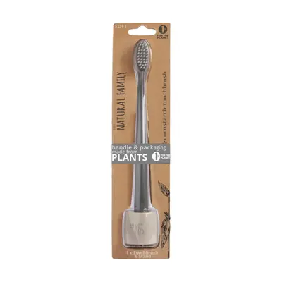 Natural family co. Organic Toothbrush and Holder, Monsoon Mist