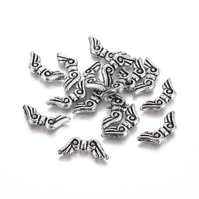 Antique Silver Plated Acrylic Beads
