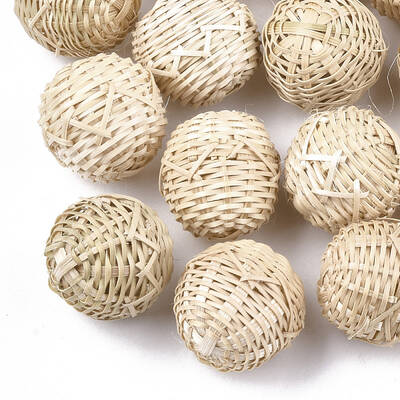Handmade Reed Cane/Rattan Woven Beads