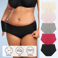 HSIA FlexiFit Soft Stretch Seamless Breathable Comfort No Show Women's Briefs Basic Casual Underwear 3 pack/5 pack Panties Wo...