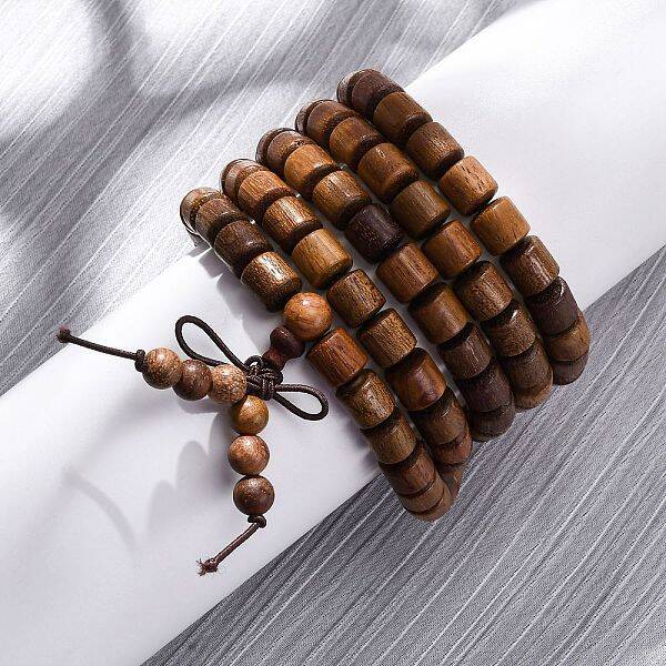 Wood Round Beads Wrap Bracelets