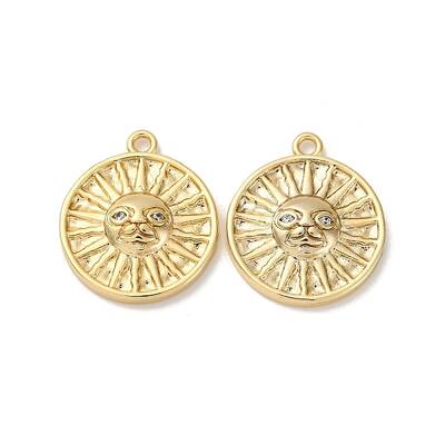 Brass Micro Pave Cubic Zirconia Pendants