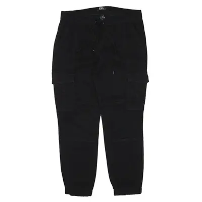 REWASH Cargo Trousers Black Regular Tapered Womens W31 L26