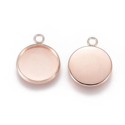 201 Stainless Steel Pendant Cabochon Settings