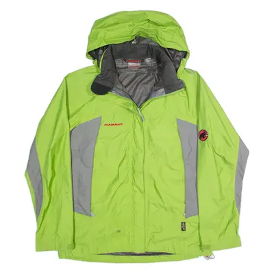 MAMMUT Womens Rain Jacket Green Hooded M