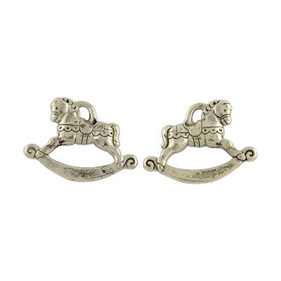 Tibetan Style Alloy Rocking Horse Pendants