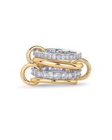 Gold Stackable Rings for Women Non Tarnish, Cubic Zirconia Rings, Silver Gold Multi Ring Mixed Metals Stack Rings Set