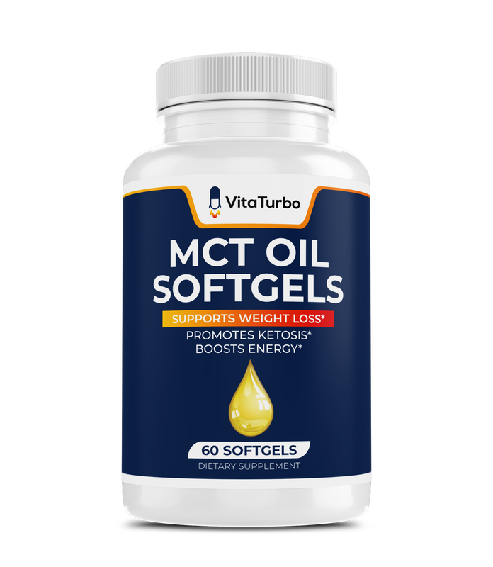 MCT Oil Softgels+ 60 Capsules - 3800mg Per Serving