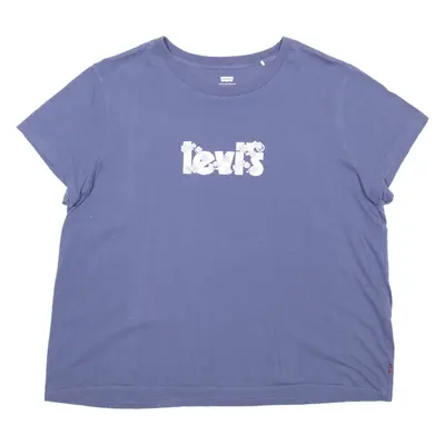 LEVI'S Girls T-Shirt Purple XL