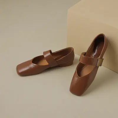 CHIKO Roneshia Square Toe Block Heels Mary Jane Flats