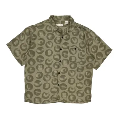 Direction Short Sleeve Shirt - Large Green Rayon