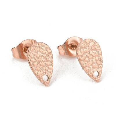 Ion Plating(IP) 304 Stainless Steel Stud Earring Findings
