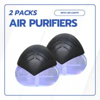2 Packs Air Purifiers with LED Lights for Bedroom, Humidifier Room Appliances, Water Filter Air Purifier for Home, Aroma Diff...