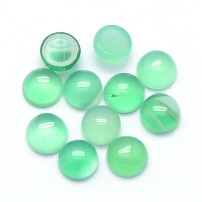 Natural Dyed & Heated Green Onyx Agate Cabochons