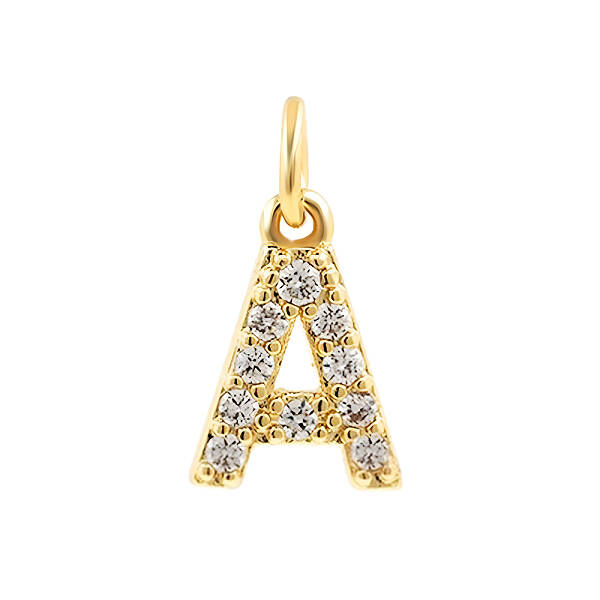 Brass Cubic Zirconia Pendants with Jump Rings