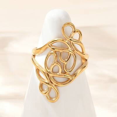 304 Stainless Steel Open Cuff Rings for Women