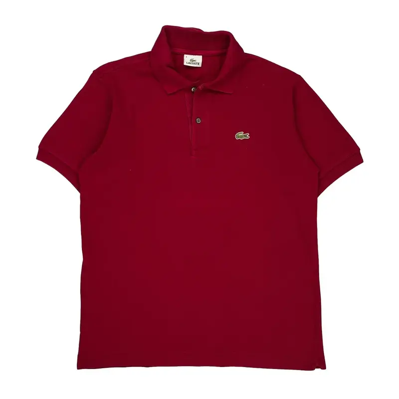 Lacoste Polo Shirt - Medium Red Cotton