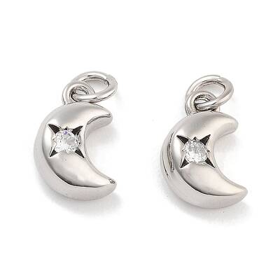 Brass Micro Pave Cubic Zirconia Pendants