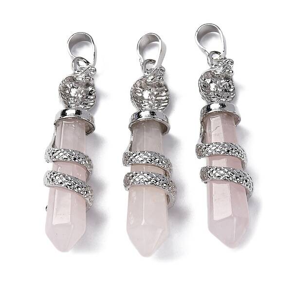 Natural Rose Quartz Pendants