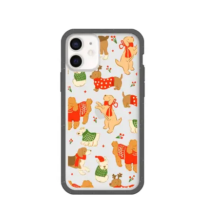 Clear Jolly Doggos iPhone 12 Mini Case With Black Ridge