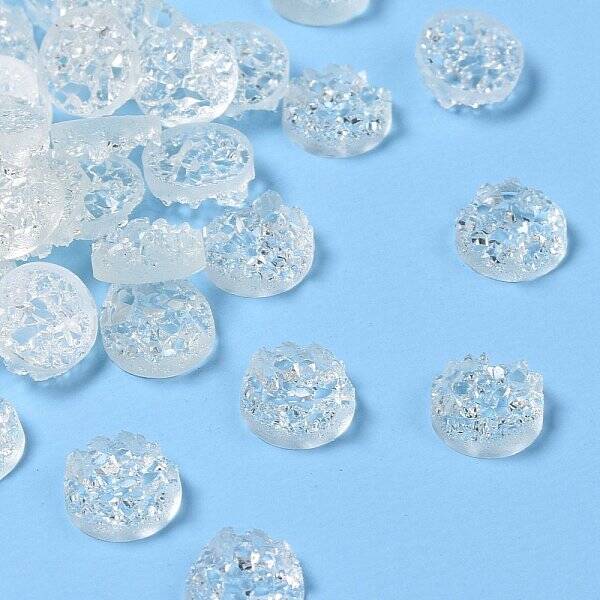 Transparent Druzy Resin Cabochons
