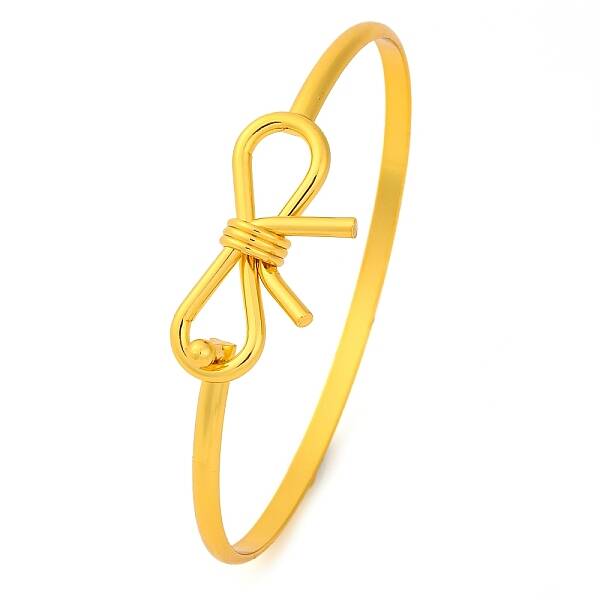 Bowknot Brass Plain Bangles for Women