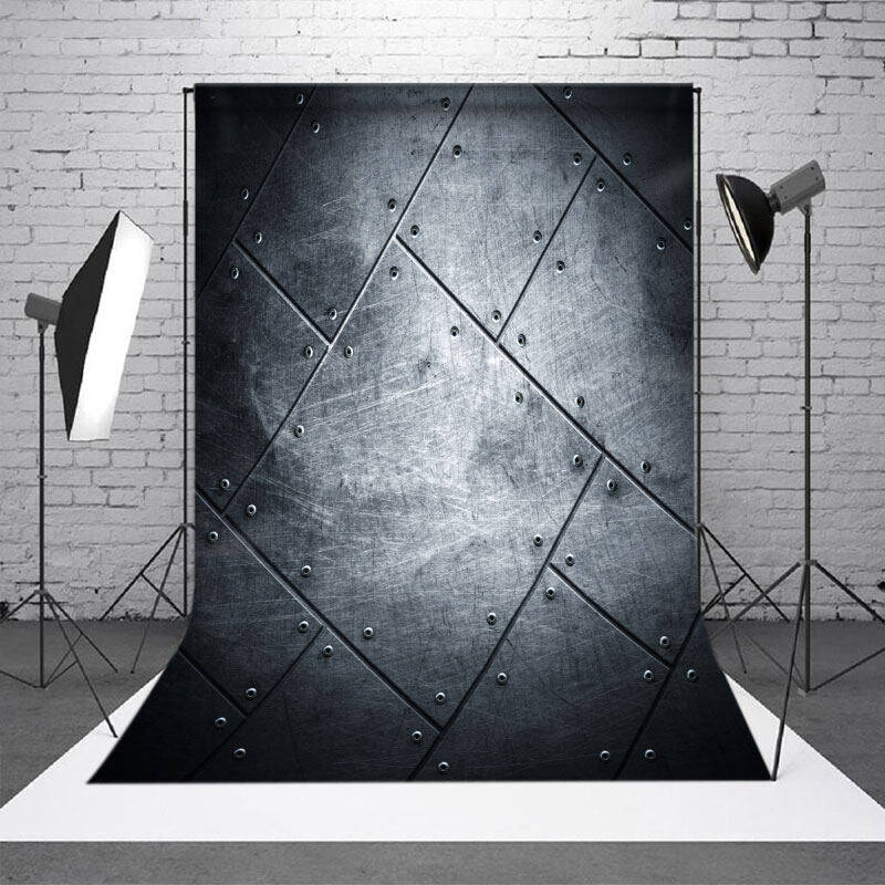 Modern Black Metal Texture Backdrop For Photo Studio - Aperturee
