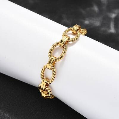 304 Stainless Steel Oval Link Chain Bracelets for Women