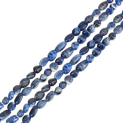 2 Strands Natural Sodalite Nuggets Beads Strands