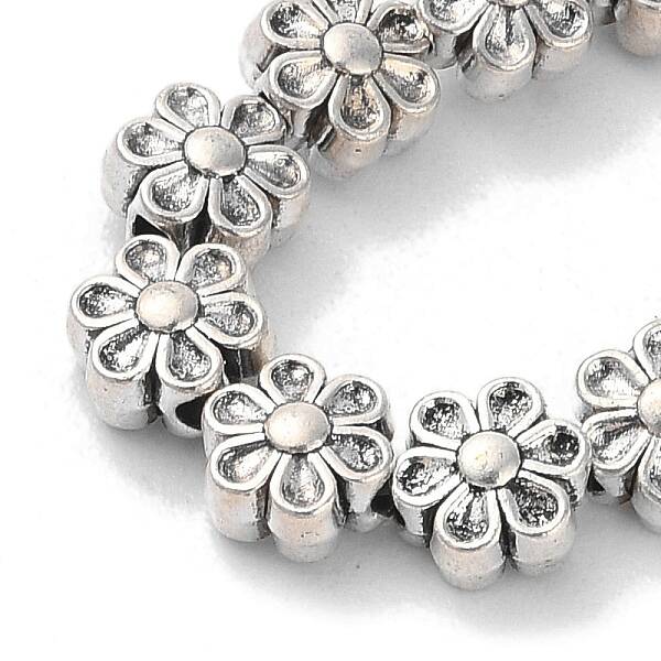 Tibetan Style Flower Alloy Bead Strands